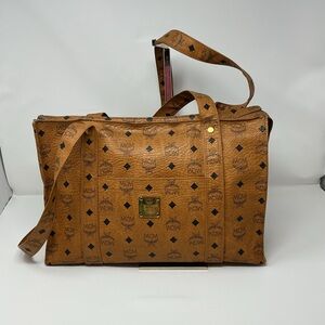 MCM Tan Monogram Shoulder Bag
